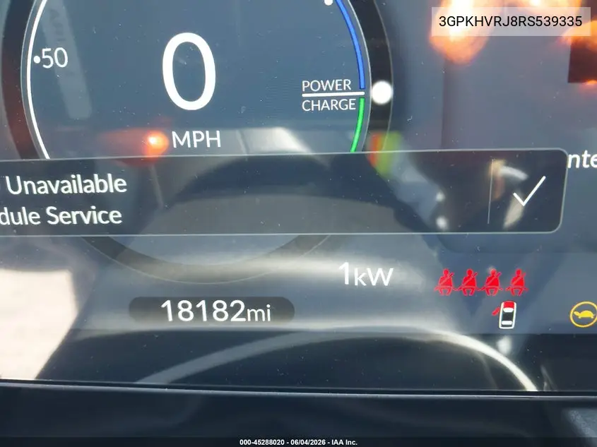 2024 Honda Prologue Ex VIN: 3GPKHVRJ8RS539335 Lot: 45288020