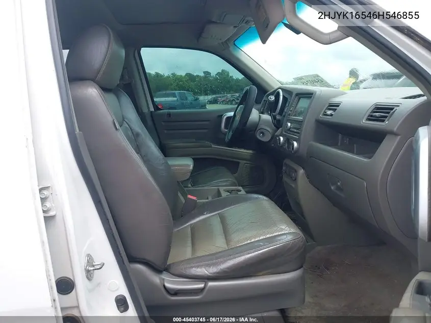 2006 Honda Ridgeline Rtl VIN: 2HJYK16546H546855 Lot: 45403745