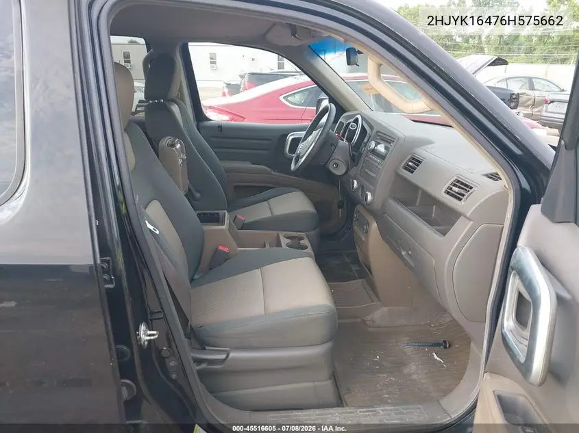 2006 Honda Ridgeline Rts VIN: 2HJYK16476H575662 Lot: 45516605