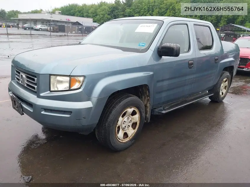 2006 Honda Ridgeline Rt VIN: 2HJYK162X6H556764 Lot: 45536877
