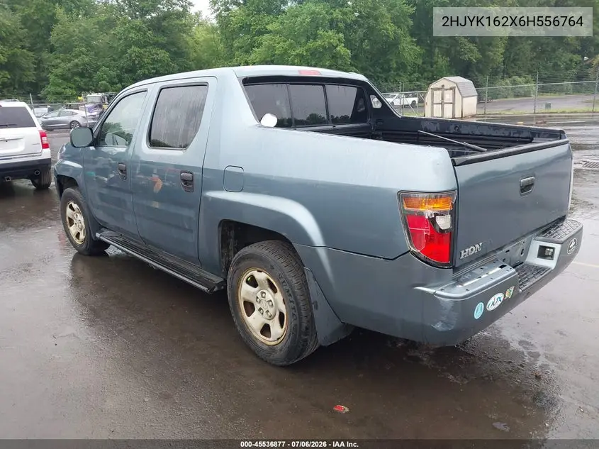 2006 Honda Ridgeline Rt VIN: 2HJYK162X6H556764 Lot: 45536877