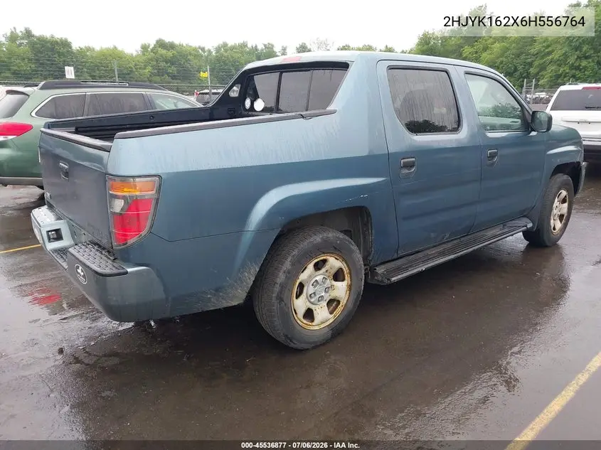 2006 Honda Ridgeline Rt VIN: 2HJYK162X6H556764 Lot: 45536877