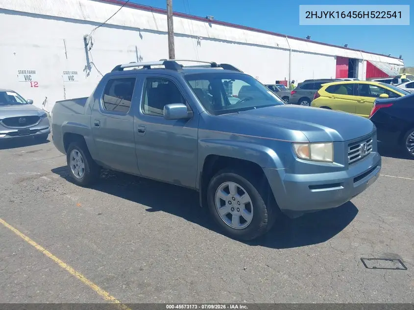 2006 Honda Ridgeline Rts VIN: 2HJYK16456H522541 Lot: 45573173