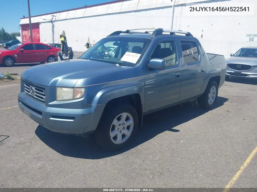2006 Honda Ridgeline Rts VIN: 2HJYK16456H522541 Lot: 45573173