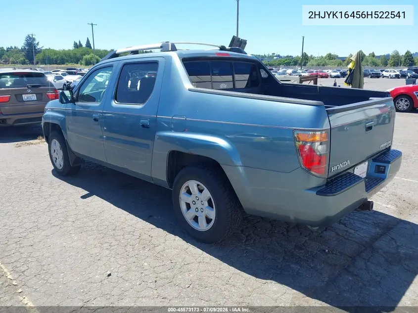 2006 Honda Ridgeline Rts VIN: 2HJYK16456H522541 Lot: 45573173