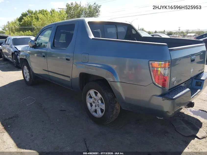 2006 Honda Ridgeline Rtl VIN: 2HJYK16596H525953 Lot: 45626591