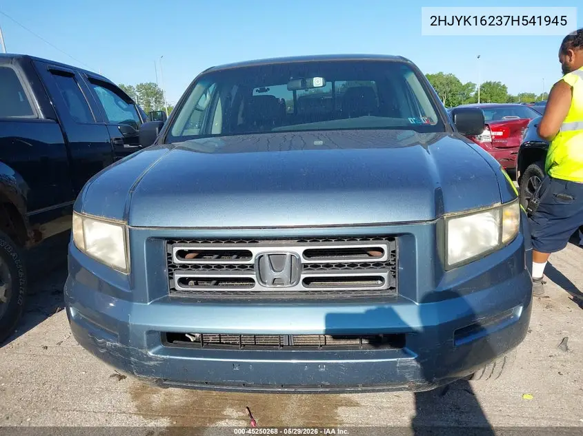 2007 Honda Ridgeline Rt VIN: 2HJYK16237H541945 Lot: 45250268