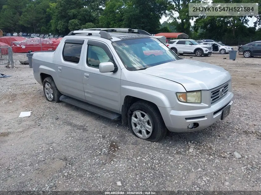 2007 Honda Ridgeline Rtl VIN: 2HJYK16547H521584 Lot: 45528365