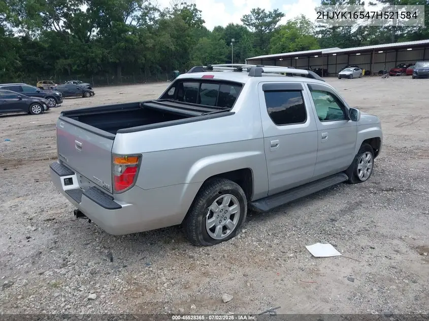 2007 Honda Ridgeline Rtl VIN: 2HJYK16547H521584 Lot: 45528365
