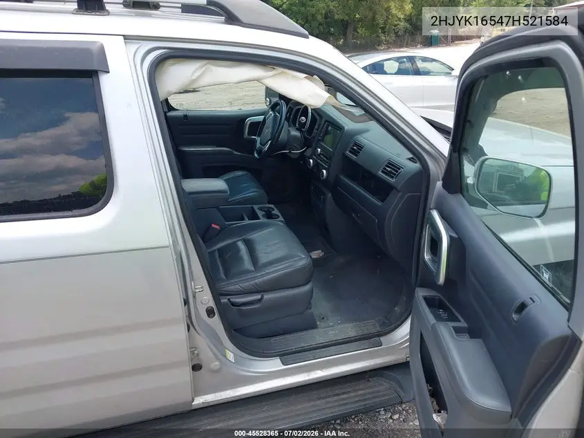 2007 Honda Ridgeline Rtl VIN: 2HJYK16547H521584 Lot: 45528365