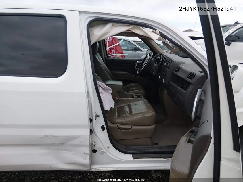 2007 Honda Ridgeline Rtl VIN: 2HJYK16527H521941 Lot: 45613213