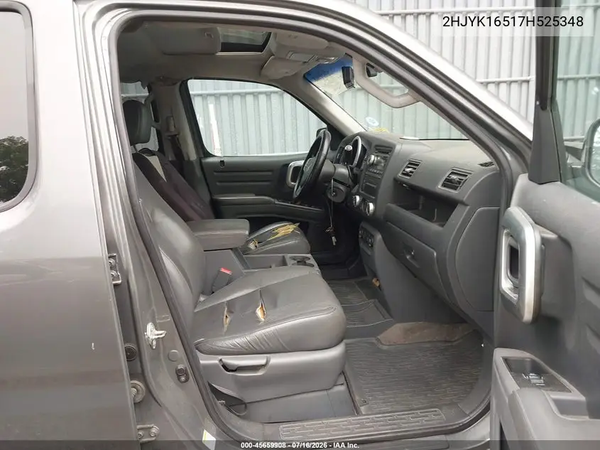 2007 Honda Ridgeline Rtl VIN: 2HJYK16517H525348 Lot: 45659908