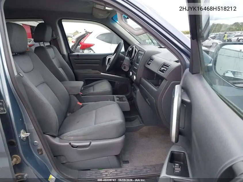 2008 Honda Ridgeline Rts VIN: 2HJYK16468H518212 Lot: 45339743