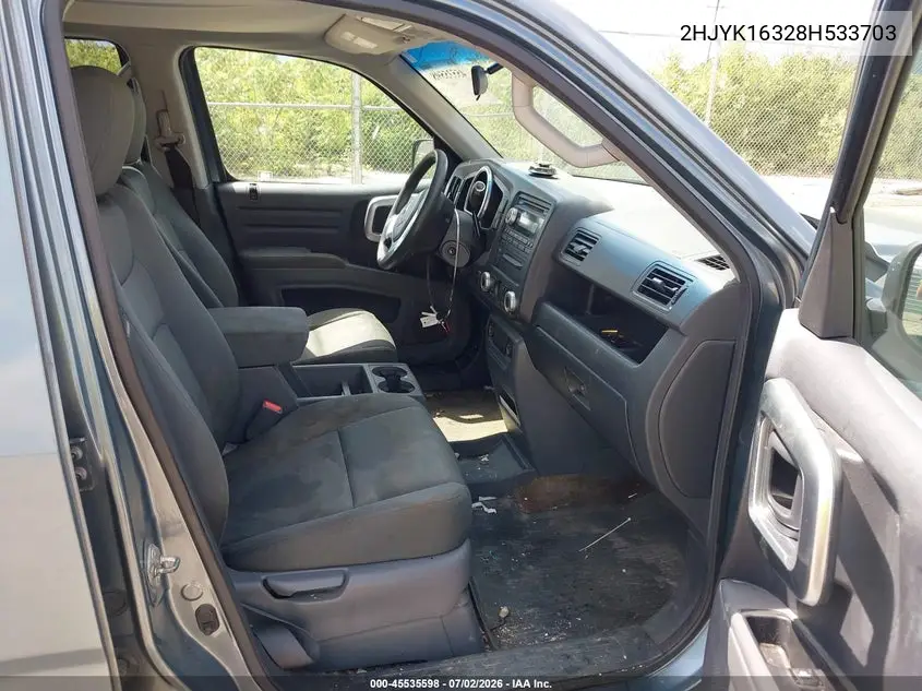 2008 Honda Ridgeline Rtx VIN: 2HJYK16328H533703 Lot: 45535598