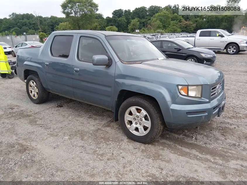 2008 Honda Ridgeline Rtl VIN: 2HJYK16528H508088 Lot: 45567359