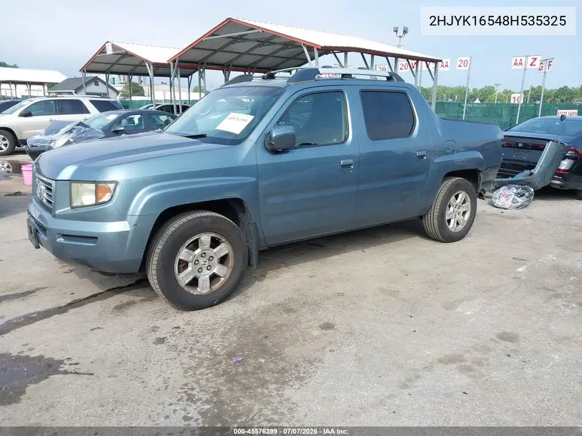 2008 Honda Ridgeline Rtl VIN: 2HJYK16548H535325 Lot: 45576399
