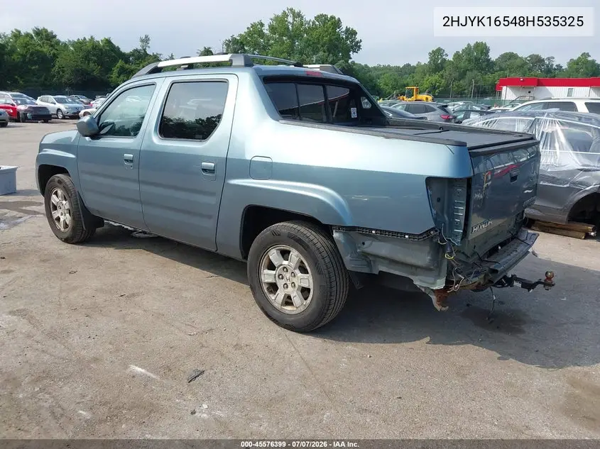 2008 Honda Ridgeline Rtl VIN: 2HJYK16548H535325 Lot: 45576399