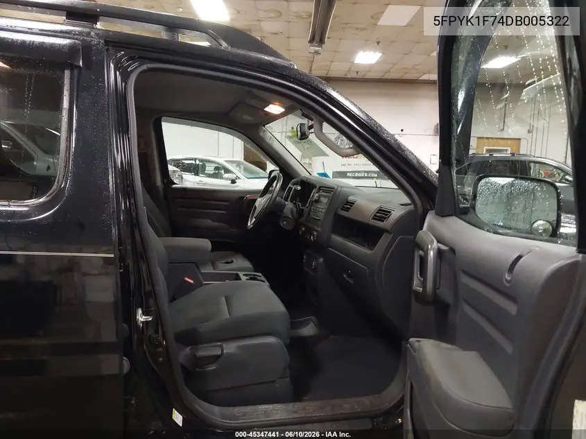 2013 Honda Ridgeline Sport VIN: 5FPYK1F74DB005322 Lot: 45347441