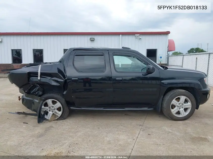 2013 Honda Ridgeline Rtl VIN: 5FPYK1F52DB018133 Lot: 45555774