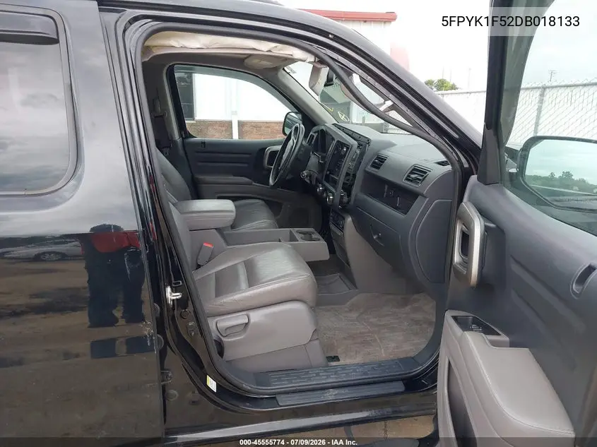 2013 Honda Ridgeline Rtl VIN: 5FPYK1F52DB018133 Lot: 45555774