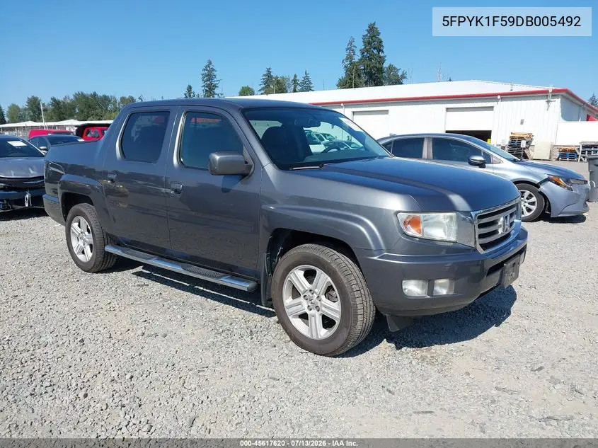 2013 Honda Ridgeline Rtl VIN: 5FPYK1F59DB005492 Lot: 45617620