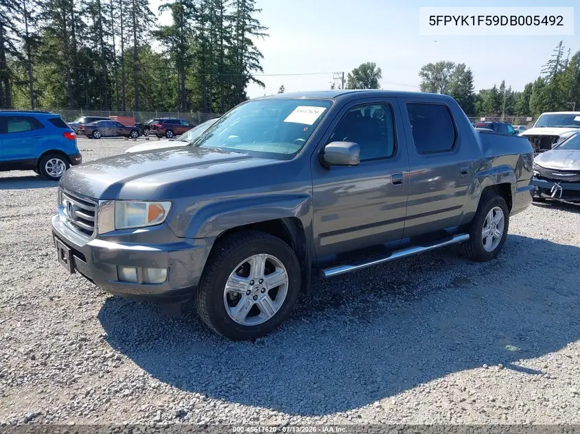 2013 Honda Ridgeline Rtl VIN: 5FPYK1F59DB005492 Lot: 45617620