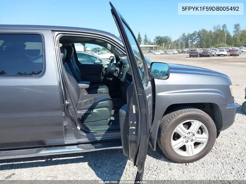 2013 Honda Ridgeline Rtl VIN: 5FPYK1F59DB005492 Lot: 45617620