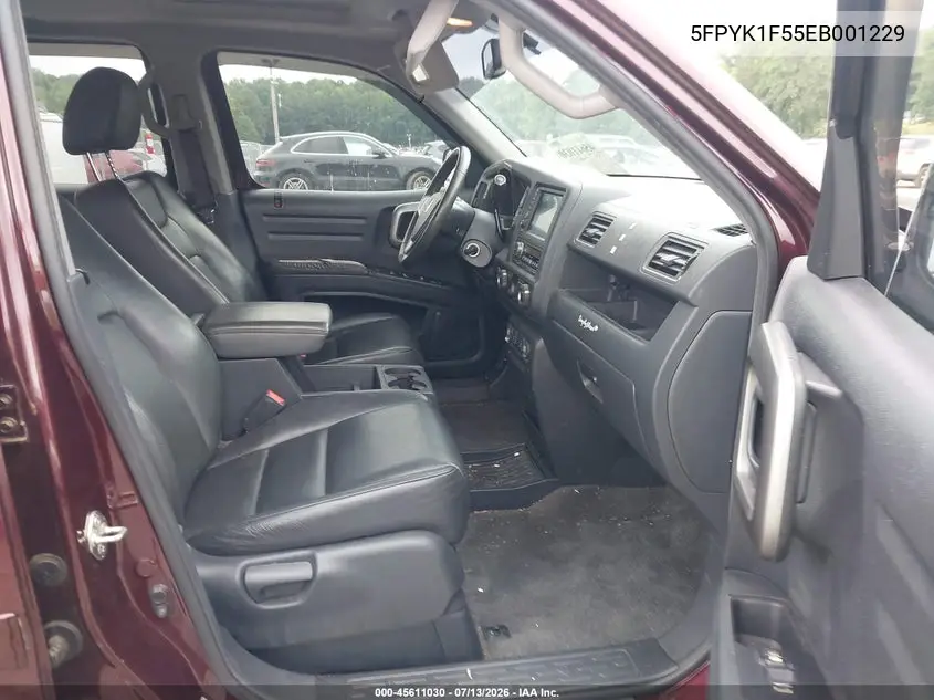 2014 Honda Ridgeline Rtl VIN: 5FPYK1F55EB001229 Lot: 45611030