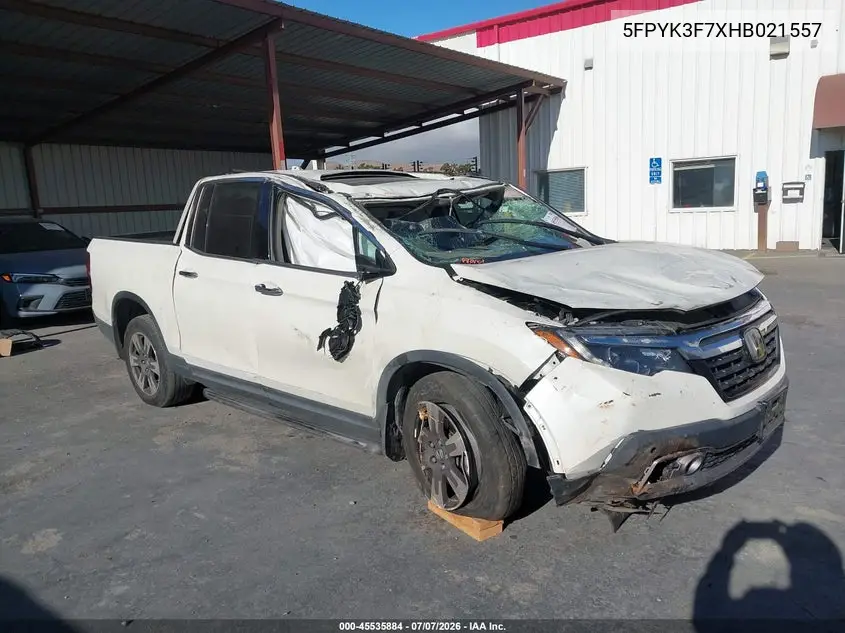 2017 Honda Ridgeline Rtl-E VIN: 5FPYK3F7XHB021557 Lot: 45535884