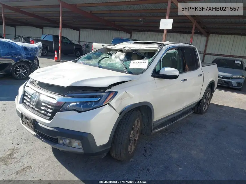 2017 Honda Ridgeline Rtl-E VIN: 5FPYK3F7XHB021557 Lot: 45535884