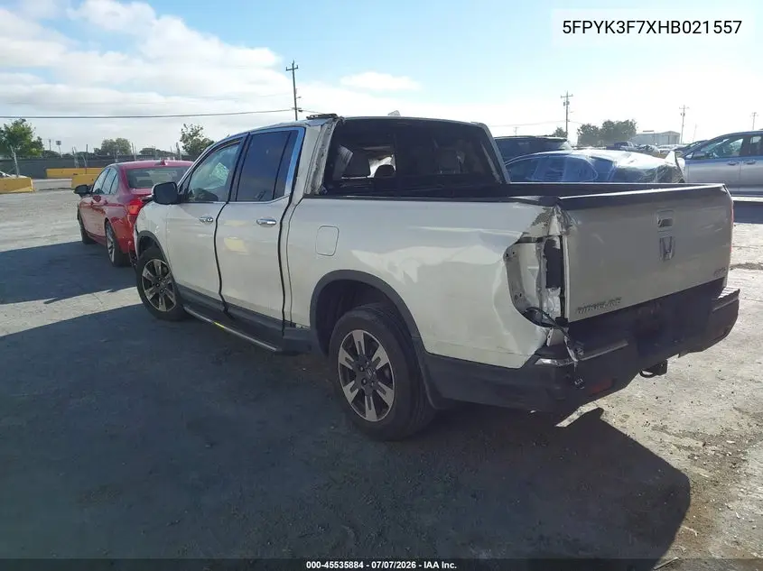 2017 Honda Ridgeline Rtl-E VIN: 5FPYK3F7XHB021557 Lot: 45535884