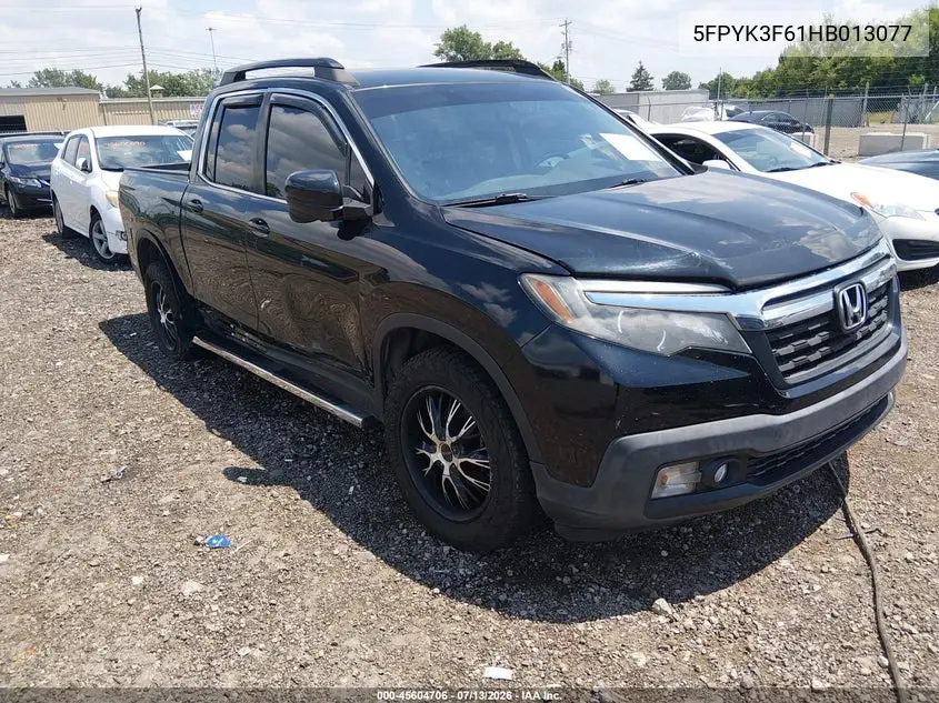 2017 Honda Ridgeline Rtl-T VIN: 5FPYK3F61HB013077 Lot: 45604706