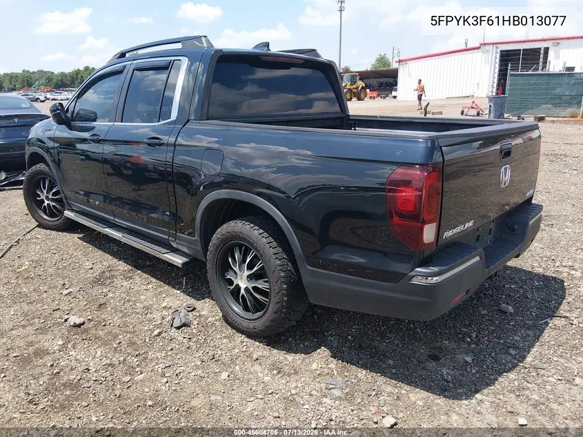 2017 Honda Ridgeline Rtl-T VIN: 5FPYK3F61HB013077 Lot: 45604706