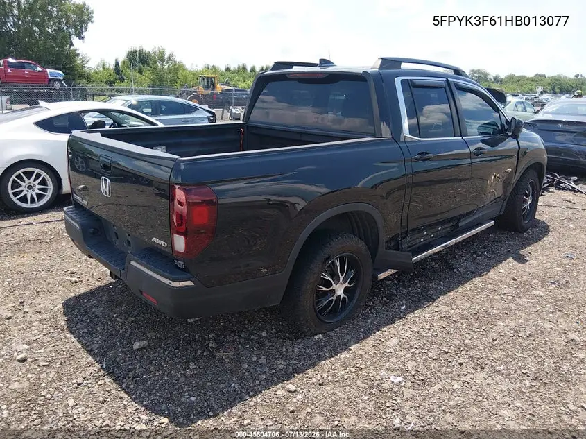 2017 Honda Ridgeline Rtl-T VIN: 5FPYK3F61HB013077 Lot: 45604706