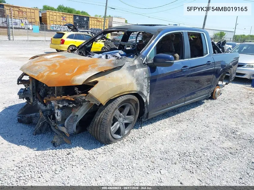 5FPYK3F54MB019165 2021 Honda Ridgeline Awd Rtl