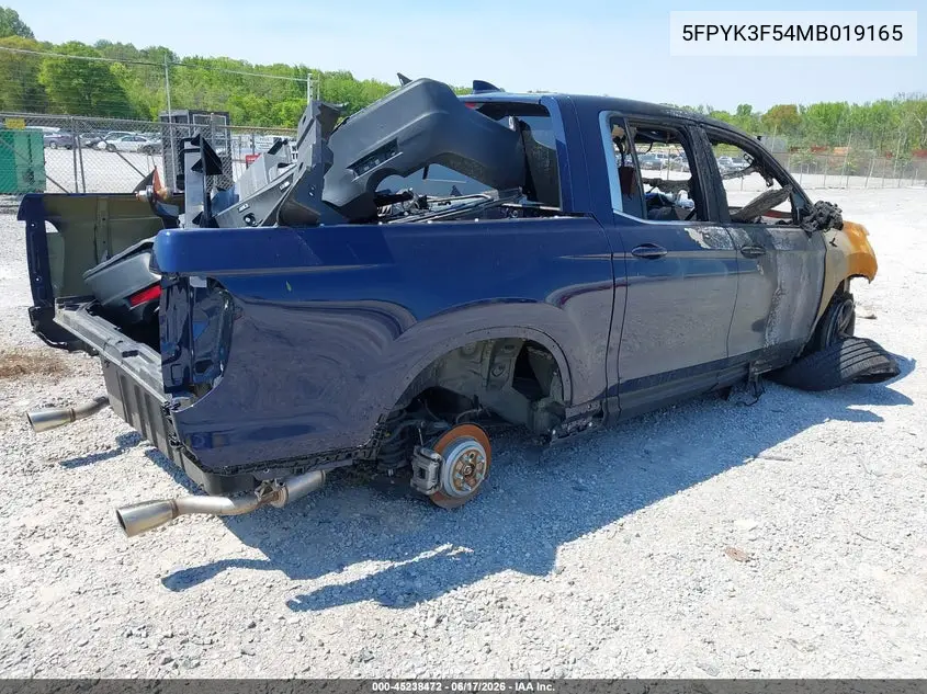 5FPYK3F54MB019165 2021 Honda Ridgeline Awd Rtl
