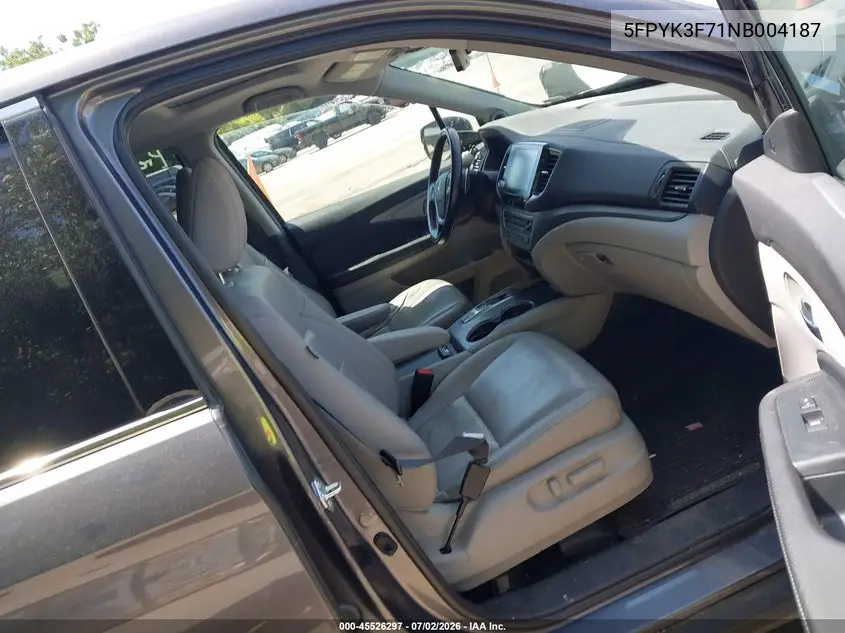 2022 Honda Ridgeline Rtl-E VIN: 5FPYK3F71NB004187 Lot: 45526297