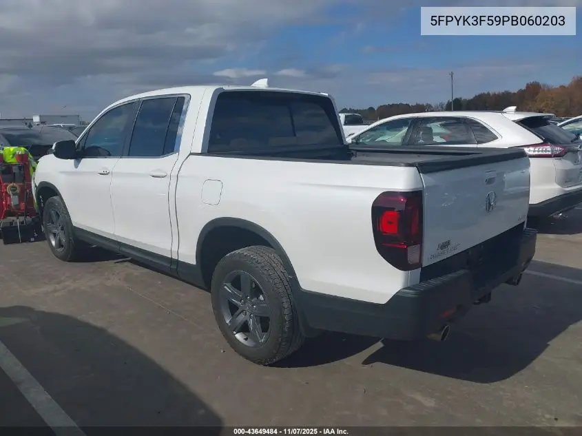 5FPYK3F59PB060203 2023 Honda Ridgeline Rtl