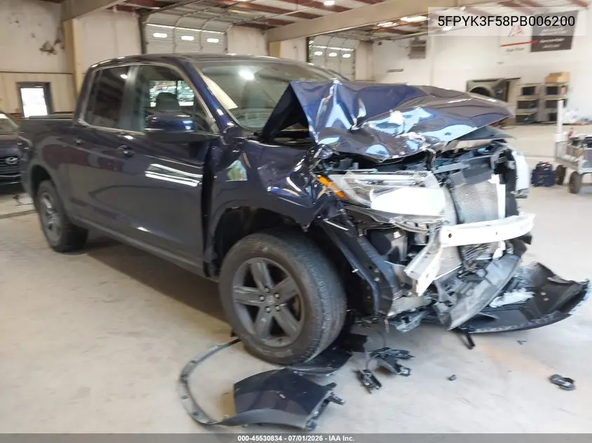 2023 Honda Ridgeline Rtl VIN: 5FPYK3F58PB006200 Lot: 45530834