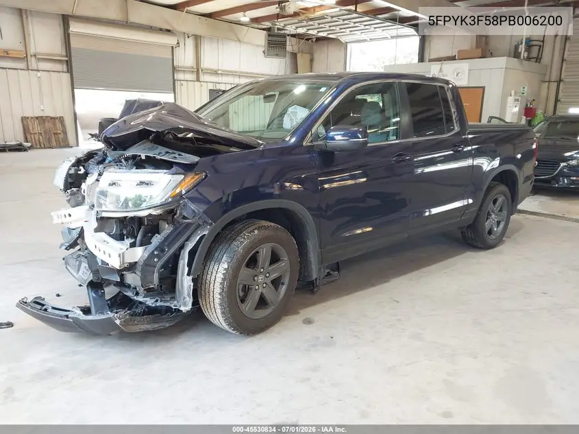 2023 Honda Ridgeline Rtl VIN: 5FPYK3F58PB006200 Lot: 45530834