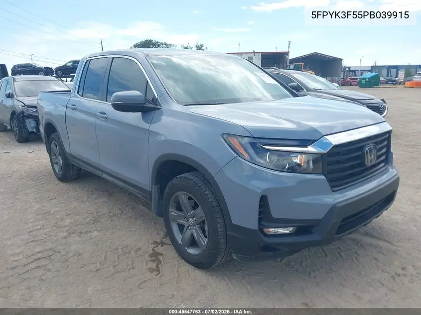 2023 Honda Ridgeline Rtl VIN: 5FPYK3F55PB039915 Lot: 45547763