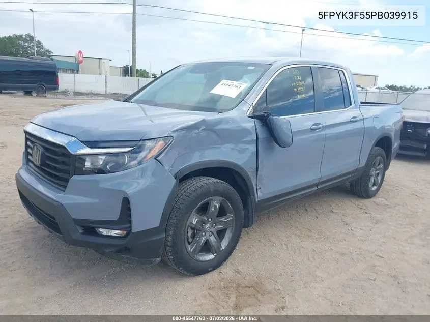 2023 Honda Ridgeline Rtl VIN: 5FPYK3F55PB039915 Lot: 45547763