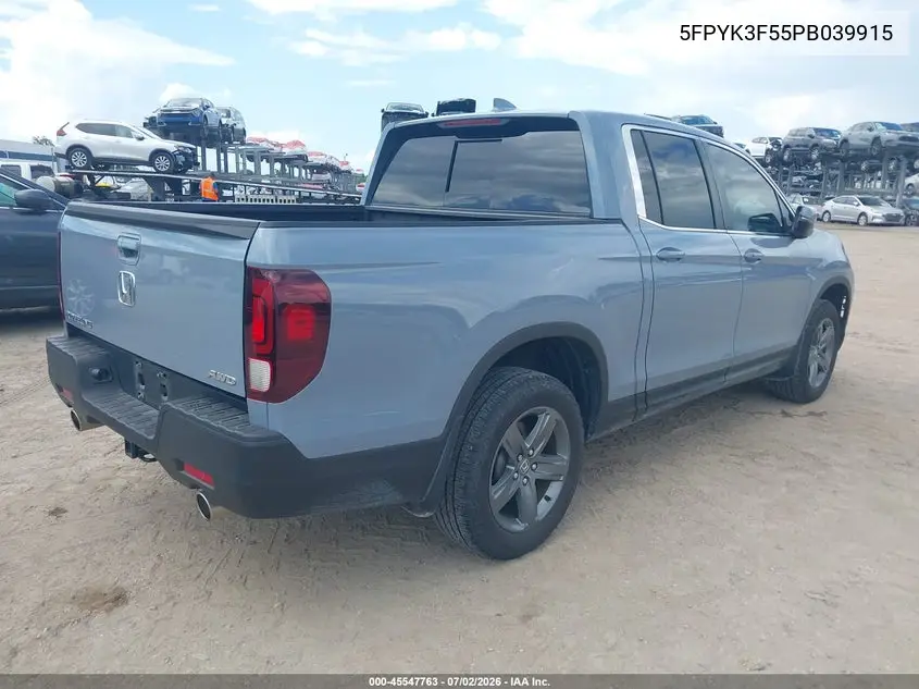2023 Honda Ridgeline Rtl VIN: 5FPYK3F55PB039915 Lot: 45547763