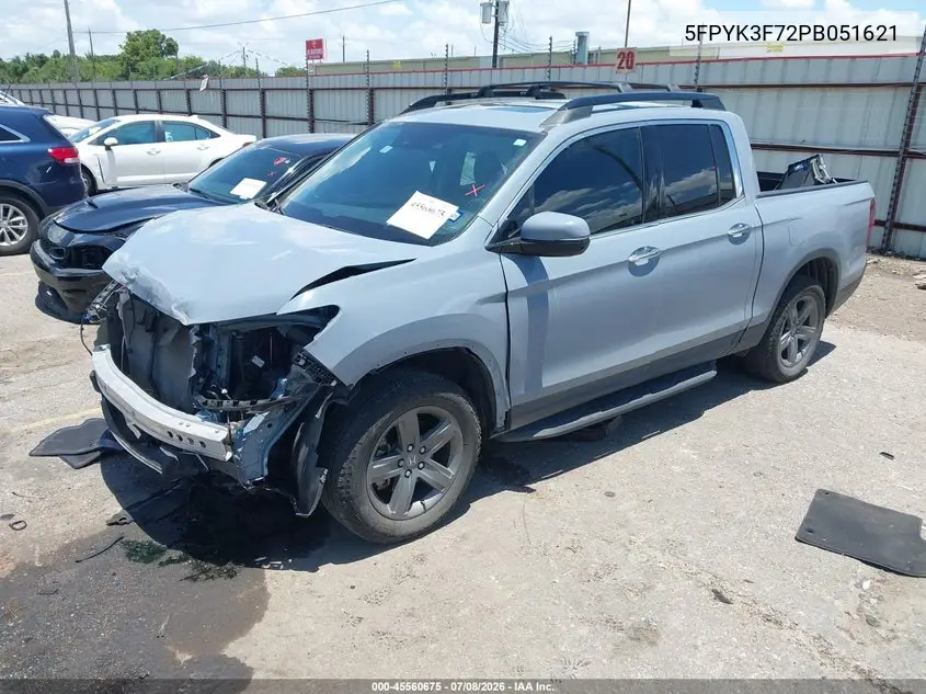 2023 Honda Ridgeline Rtl-E VIN: 5FPYK3F72PB051621 Lot: 45560675