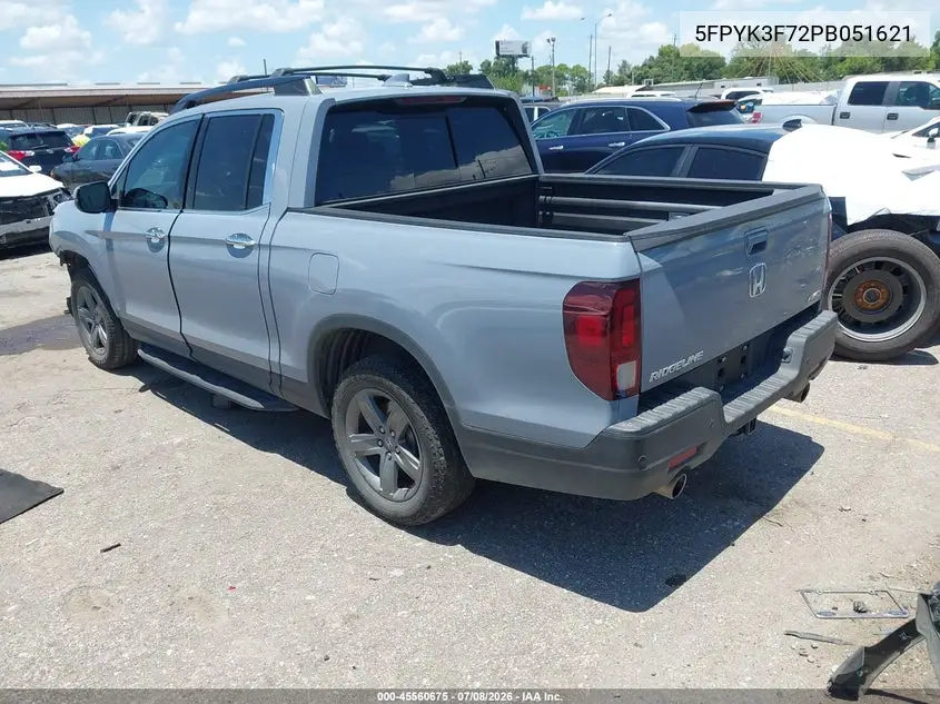 2023 Honda Ridgeline Rtl-E VIN: 5FPYK3F72PB051621 Lot: 45560675