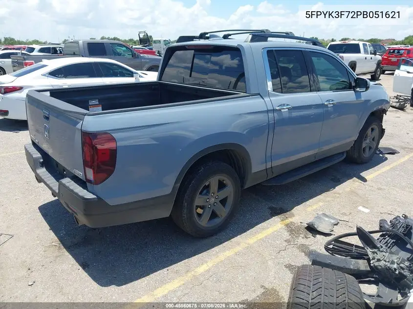 2023 Honda Ridgeline Rtl-E VIN: 5FPYK3F72PB051621 Lot: 45560675