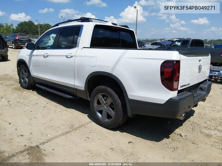 2023 Honda Ridgeline Rtl VIN: 5FPYK3F54PB049271 Lot: 45562305