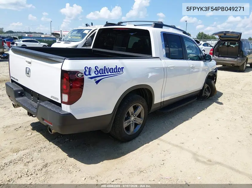 2023 Honda Ridgeline Rtl VIN: 5FPYK3F54PB049271 Lot: 45562305