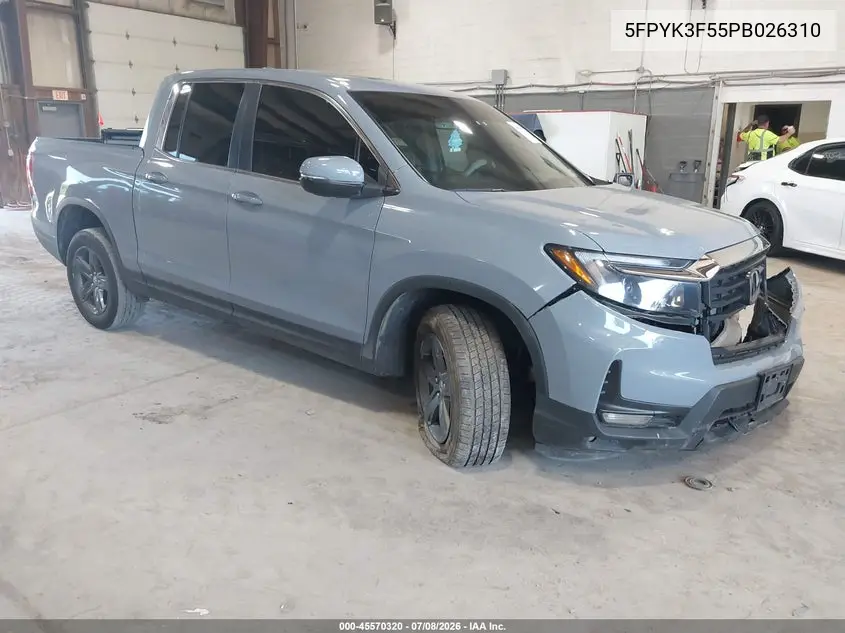 2023 Honda Ridgeline Rtl VIN: 5FPYK3F55PB026310 Lot: 45570320
