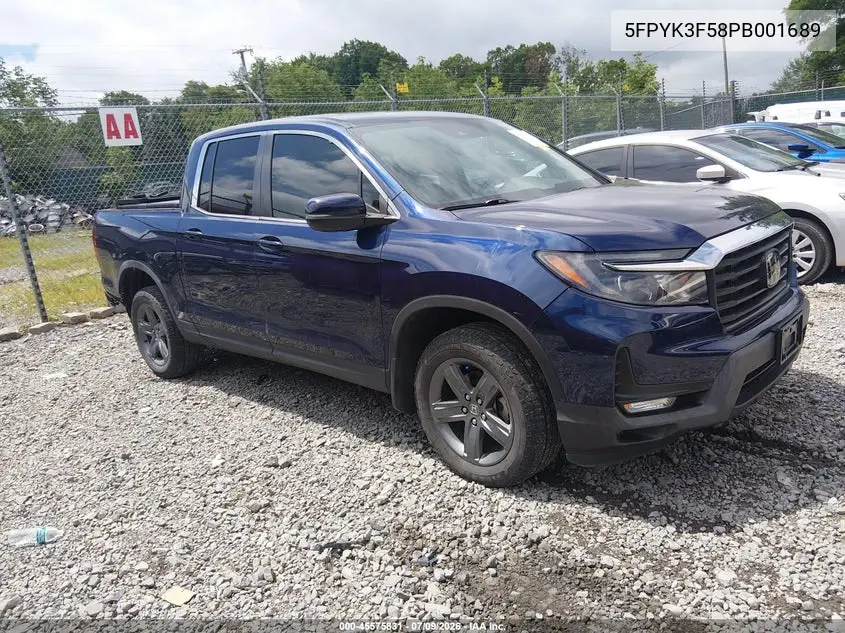 2023 Honda Ridgeline Rtl VIN: 5FPYK3F58PB001689 Lot: 45575831